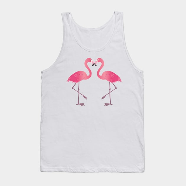 Two Pink flamingo's Tank Top by Bwiselizzy